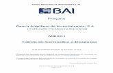 Banco Angolano de Investimentos, S.A. · BANCO ANGOLANO DE INVESTIMENTOS S.A. PREÇÁRIO TABELA DE COMISSÕES E DESPESAS Data de entrada em vigor: 01 de Outubro de 2018 Operações