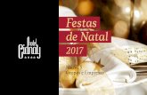 Festas de Natal - Hotel Cidnay · • Coxa de pato confitada com anis, arroz thai e ratatuille de legumes Sobremesa à mesa • Folhado de maçã com frutos secos, espuma de canela