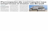 Brasil é o País com a maior percepção de corrupção · Brasil é o País com a maior percepção de corrupção ... Para o sócio da Compliance To- tal, Wagner Giovanini, as