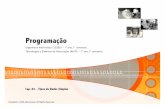 Programação - Departamento de Informáticaagomes/programacao/teoricas/03-tipos.pdf · Engenharia Informática (13205) –1º ano, 1º semestre Tecnologias e Sistemas de Informação