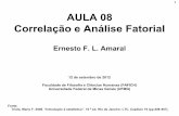 1 AULA 08 Correlação e Análise Fatorial - Ernesto Amaral · ANÁLISE DE COMPONENTES PRINCIPAIS –Na análise de componentes principais - ACP (principal component factors - PCF),
