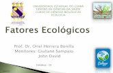 Prof. Dr. Oriel Herrera Bonilla Monitores ... - Portal da UECE · CENTRO DE CIÊNCIAS DA SAÚDE CURSO DE CIÊNCIAS BIOLÓGICAS ECOLOGIA Versão 2010. ... são dirigidas pelos ventos