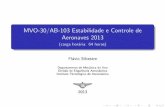 MVO-30/AB-103 Estabilidade e Controle de Aeronaves 2013flaviojs/sites/default/files/cursos/grad/mvo30/MVO... · do corpo (não inercial) sistema de referência da Terra (considerado
