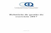 Relatório de gestão do exercício 2017 - crq12.gov.brcrq12.gov.br/wp-content/uploads/relatorio_gestao/... · Conselho Federal de Química (CFQ) é um preceito básico, além de