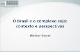 O Brasil e o complexo soja: contexto e perspectivas · Complexo soja na Balança Comercial Elevada participação nas exportações totais do Brasil É o setor cuja participação