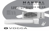 Manual Instalação - Vogga - A - LEVEROSINTEGRA.COM.BRmultiarplus.com.br/manuais/vogga/instal_manual_split_r410a_vog.pdf · Para executar a interligação, utilize um cabo PP conforme