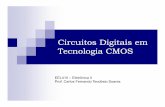 Circuitos Digitais em Tecnologia CMOS - pads.ufrj.brcfts/index_arquivos/Elet2/Slides/CircuitosDigit... · As portas lógicas CMOS são baseadas na estrutura do inversor lógico: Redes