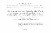 Os calcários do Estado do Pará e suas possibilidades de ...ainfo.cnptia.embrapa.br/digital/bitstream/item/162577/1/FL01877-.pdf · Estação Experimental de Porto Velho - Porto