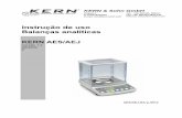 Instrução de uso Balanças analíticas - KERN & SOHN GmbH · 7 AES/AEJ-BA-p-0912 1.1 Medidas 1.2 Tabela de conversão das unidades de pesagem Unidade de pesagem grama quilate onça