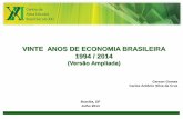 VINTE ANOS DE ECONOMIA BRASILEIRA 1994 / 2014 · VINTE ANOS DE ECONOMIA BRASILEIRA ... e a grande crise econômica ... quebra do monopólio público e privatização das empresas