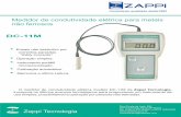 Medidor de condutividade elétrica para metais não ferrososzappitec.com/files/DC11M.pdf · Determinação da condutividade elétrica em metais não ferrosos para a indústria de