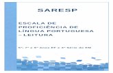 SARESP - Escala_Proficiência... · SARESP 4 No ponto 150, os alunos do 7o ano do Ensino Fundamental também - identificam a finalidade de produção do texto, com auxílio de elementos