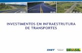 INVESTIMENTOS EM INFRAESTRUTURA DE TRANSPORTES · investimentos e restrições fiscais, com reflexos em todos seus modais (rodoviário, ferroviário e hidroviário), além da matriz