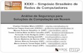 XXXII – Simpósio Brasileiro de Redes de Computadores · Análise de Segurança para Soluções de Computação em Nuvem XXXII – Simpósio Brasileiro de ... de acordo com os objetivos