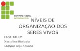 NÍVEIS DE ORGANIZAÇÃO DOS SERES VIVOS · NÍVEIS DE ORGANIZAÇÃO DOS SERES VIVOS PROF. PAULO Disciplina Biologia Campus Aquidauana