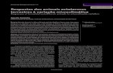 English version available Respostas dos animais ectotermos ... · -temporais e níveis de organização biológica (ex. Grant e ... do padrões de variação microclimática e de