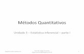 Métodos Quantitativos - diegofernandes.weebly.com · Métodos Quantitativos Unidade 3 – Estatística inferencial – parte I diegofernandes.weebly.com Prof. Me. Diego Fernandes