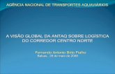 A VISÃO GLOBAL DA ANTAQ SOBRE LOGÍSTICA DO …web.antaq.gov.br/Portal/pdf/palestras/Mai08VisaoGlobalANTAQLogCor... · Custo do transporte da soja do Brasil e EUA para o Porto de