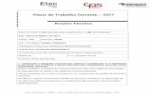 Plano de Trabalho Docente 2017 Ensino Técnico · o NBR ISO 10015: Gestão e –Diretrizes para treinamento 06/11 a 17/11 . Centro Paula Souza – CETEC - Grupo de Supervisão Educacional