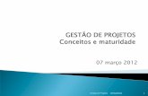 07 março 2012 - producao.ufrgs.br · Atlas:São Paulo, 2006. ... (slides) Coletar métricas (tempo, custo, qualidade) ... Coincide com o Planejamento Estratégico ou