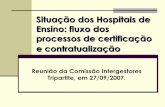 Situação dos Hospitais de Ensino: fluxo dos e ...portalarquivos.saude.gov.br/images/pdf/2016/junho/06/3. c Hosp. Ens... · 25,6% dos Leitos de UTI ... clínico e de enfermagem.