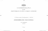 CONSTITUIÇÃO DA REPÚBLICA DE CABO VERDE · FICHA TÉCNICA Título: Constituição da República de Cabo Verde 1ª Revisão Extraordinária - 1995 1ª Revisão Ordinária - 1999