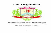 Município de Astorga - astorga.pr.gov.br · composta de Vereadores, em número ímpar, eleitos para cada legislatura entre cidadãos maiores de dezoito anos, no exercício de direito