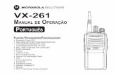 manual de oPeração Português - Motorola Solutions · carregador de secretária CD-58 opcional, caso esteja instalado. r Introduza a ficha CC do adaptador CA PA-55 na en-trada CC