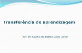 Prof. Dr. Guanis de Barros Vilela Junior - cpaqv.org · Prof. Dr. Guanis de Barros Vilela Junior. Transferência de aprendizagem Influência de aprendizagem prévia no desempenho