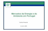 Mercados da Energia e do Ambiente em Portugal · • 85% de dependência externa ... – Procura em 2004: 15,4 Mtep de produtos petrolíferos nos 25 Mtep de consumo energético total