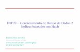 SISTEMAS DE BANCO DE DADOS - SBD - Início | Faculdade de ...ilmerio/gbd2/gbd2_s4_hash.pdf · INF70 – Gerenciamento de Banco de Dados 2 Índices baseados em Hash Ilmério Reis da