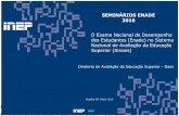 SEMINÁRIOS ENADE 2016 - senaaires.com.br · PNE Meta 13 e suas ESTRATÉGIAS 13.1) aperfeiçoar o Sistema Nacional de Avaliação da Educação Superior - SINAES, de que trata a Lei