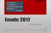 Enade 2017 - portal.ib.ufu.br · * Indicadores de qualidade gerados a partir de dados obtidos nos processos avaliativos do SINAES Gilvane G. Corrêa 05/10/2017 8 .