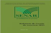 Administração Regional do Espírito Santo SENAR-AR/ES 1£o orçamentária e financeira do Serviço Nacional de Aprendizagem Rural – Administração Regional do Espírito Santo
