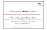 Sistemas de Potência e Energia - ufjf.br£oPassos.pdf · renováveis de energia (a força das águas e dos ventos, o sol e ... Potencial Hidrelétrico América do Sul 10 Potencial