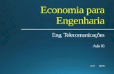 Economia para Engenharia · 2016-05-02 · ... Distribuição e Consumo de bens e serviços. Sistema ... O Capitalismo é um sistema econômico em que os meios de produção e distribuição