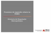 Processos de expansão urbana na RMBH · 2017-08-23 · • Região Metropolitana de Belo Horizonte criada em 1973 com conurbação urbana existente ... • Processo de urbanização