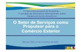 O Setor de Serviços como Propulsor para oPropulsor para o ... · Política de Desenvolvimento Produtivo (PDP) ... BALANÇA BRASILEIRA DE COMÉRCIO EXTERIOR DEBALANÇA BRASILEIRA