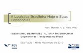 A Logística Brasileira Hoje e Suas Tendências - Britcham · Diretrizes de Política do PNLT ... nos últimos anos o comércio exterior brasileira vem crescendo vigorosamente. Se