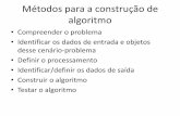 Métodos para a construção de algoritmo - dimap.ufrn.bradilson/Algoritmos-Programacao/3-nocoes... · algoritmo são identados com relação à linha de cabeçalho e a linha ﬁnal.