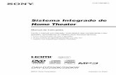 Sistema Integrado de Home Theater - docs.sony.com · de usá-lo sem a leitura prévia deste manual, por ... Componentes.....39 Desfrutando o Som do TV ou do Videocassete Através