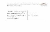 Autoavaliação de processos Ano letivo e resultados secçãogai.espjs.edu.pt/wp-content/uploads/2015/09/Secção-Filosofia.pdf · Síntese avaliativa: Salienta-se na tipologia de