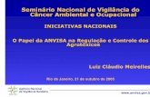 Seminário Nacional de Vigilância do Câncer Ambiental e ... · Definição de 3. Elaboração de 4. Participação no Comitê Técnico de Assessoramento em Agrotóxicos – C.T.A.