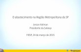 Jerson Kelman Presidente da Sabesp FIESP, 24 de março de 2015 · AÇOES RS de Reduça:» de 10% do escopo contratos (JICA) Vegetative Água ... CDHU's de nto e REC Total Unidade