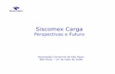 Siscomex SP 07maio - Logística Internacional · • Baixar o “Custo Brasil”. • Segurança na cadeia logística. • Integração entre os intervenientes. ... •Operadores