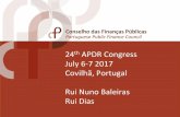 th APDR Congress - cfp.pt · Ilações para os enquadramentos orçamentais locais a partir de uma análise económica e institucional dos últimos 30 anos da experiência portuguesa