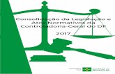 Consolidação da Legislação e Atos Normativos da ... · 1 ©2017 – Controladoria-Geral do Distrito Federal Assessoria Jurídico-Legislativa Edifício Anexo do Palácio do Buriti