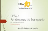 EP34D Fenômenos de Transporte - Páginas Pessoais - UTFPRpaginapessoal.utfpr.edu.br/arocha/Disciplinas/ep34d-fenomenos-de... · Fenômenos de Transporte Prof. Dr. André Damiani