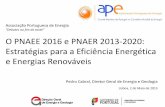 O PNAEE 2016 e PNAER 2013-2020: Estratégias para a … · Energia Primária(2)) Metas do Governo Idem Idem Idem 25% Redução do Consumo de Energia Primária(2)(3) 30% Redução