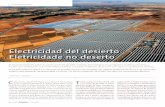 Electricidad del desierto Eletricidade no deserto · generación de tubos receptores de schott Solar está diseñada ... „“Esta iniciativa representa um compromisso coletivo a
